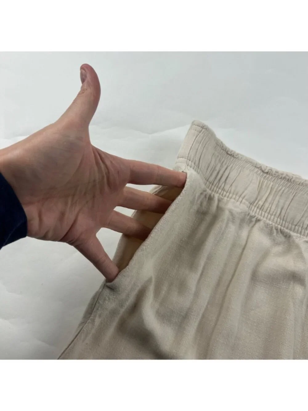 H&M Flax Linen Blend Ultra Soft Wide Leg Capri Pant M